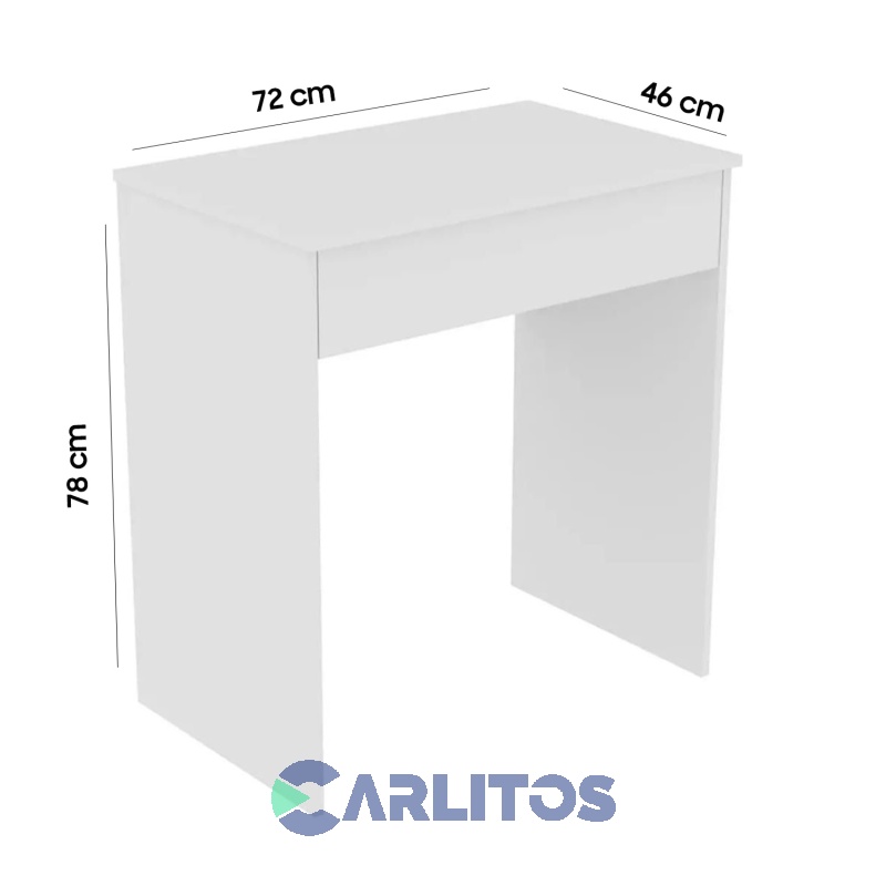 Escritorio 1 Cajón 0.72 Mts Fiplasto Blanco