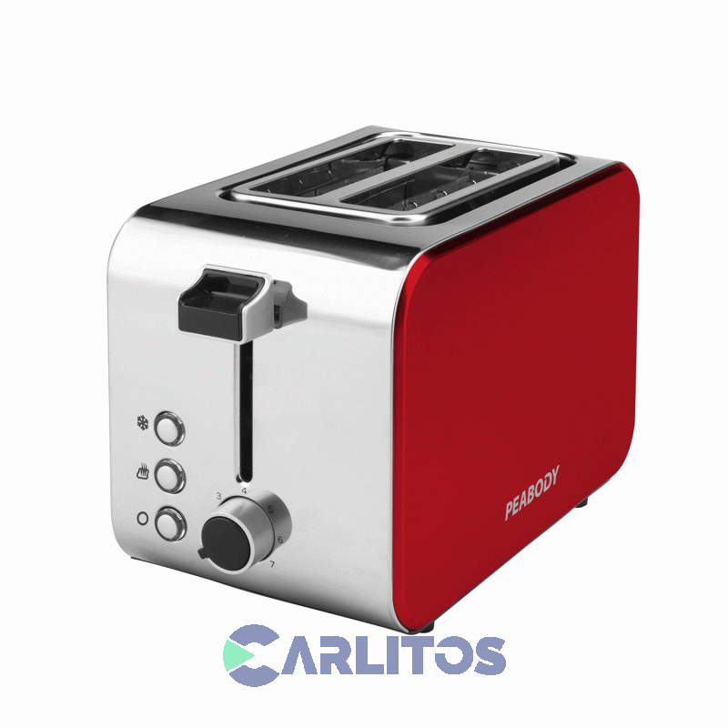 Tostadora Eléctrica Peabody Roja PE-T8127R