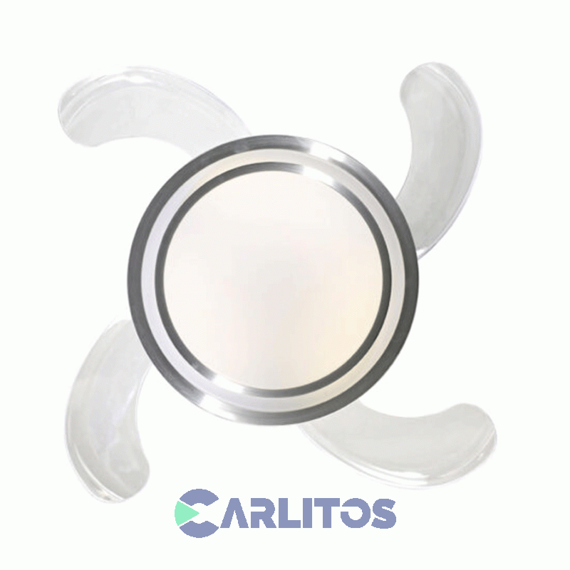 Ventilador De Techo Retractil Liliana Acero Palas Acrilico Con Led Vtha604