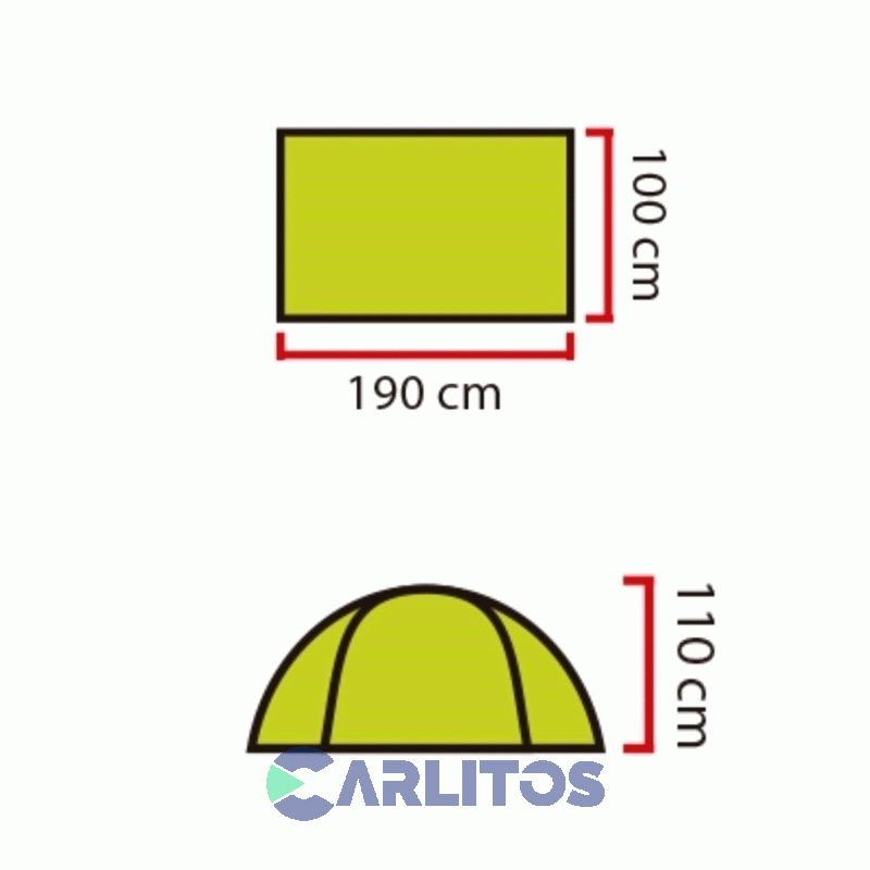 Carpa Iglú Playera Automática  Outdoors 1.90 X 1.00 X 1.10 Mts 9001 Beach Summer Verde