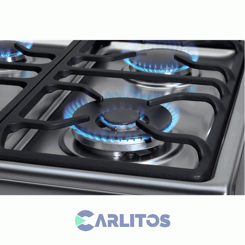 Cocina A Gas Longvie 56 CM Acero Inoxidable Multigas Digital 21501Xt