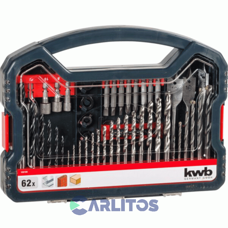 Set De Herramientas 62 Piezas Con Maletin Einhell Kwb 49109106