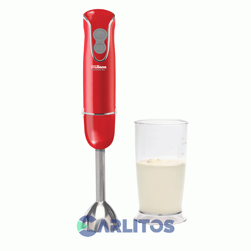 Minipimer Varilla Metal Liliana 450 Watts Ah102r Roja