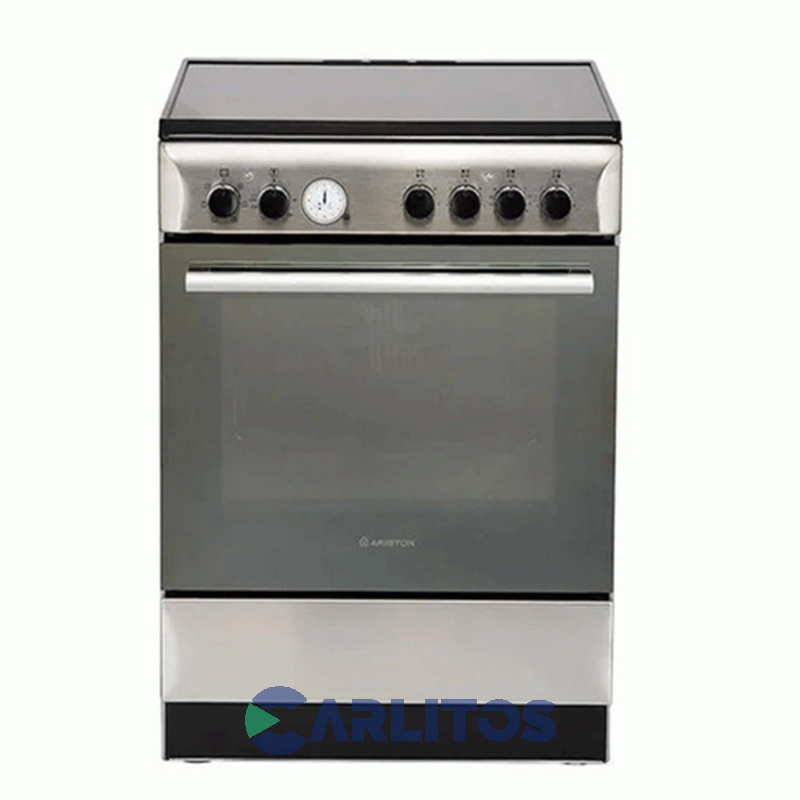 Cocina Eléctrica Vitrocerámico Ariston 60 CM Convección Acero Inox. A6v530