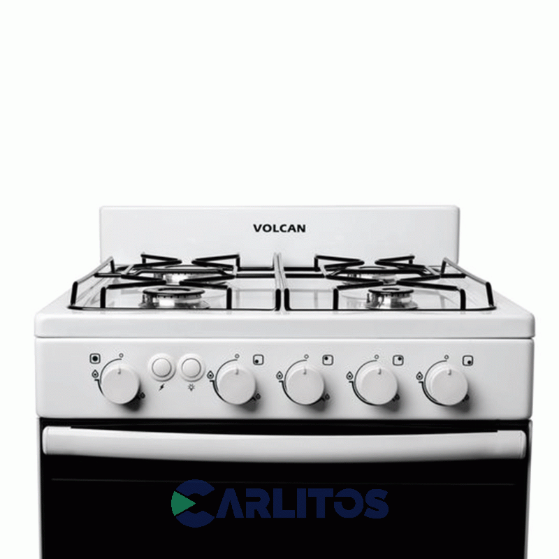 Cocina A Gas Volcan 55 CM Blanca Multigas 87643vm