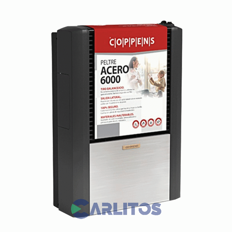Calefactor Coppens Peltre Acero 6000 Kc TB Salida Derecha/Izquierda Multigas