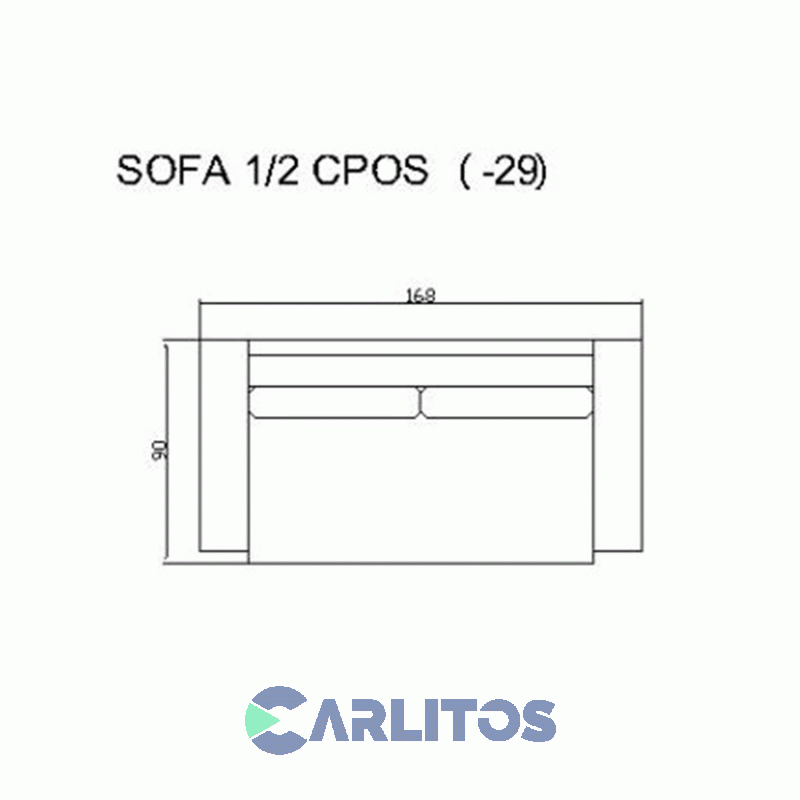 Sofá Loan 2 Cuerpos Frontera Living Grupo 2